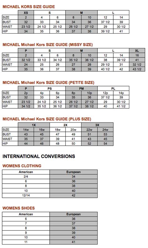 michael kors boots sizing|Michael Kors size guide.